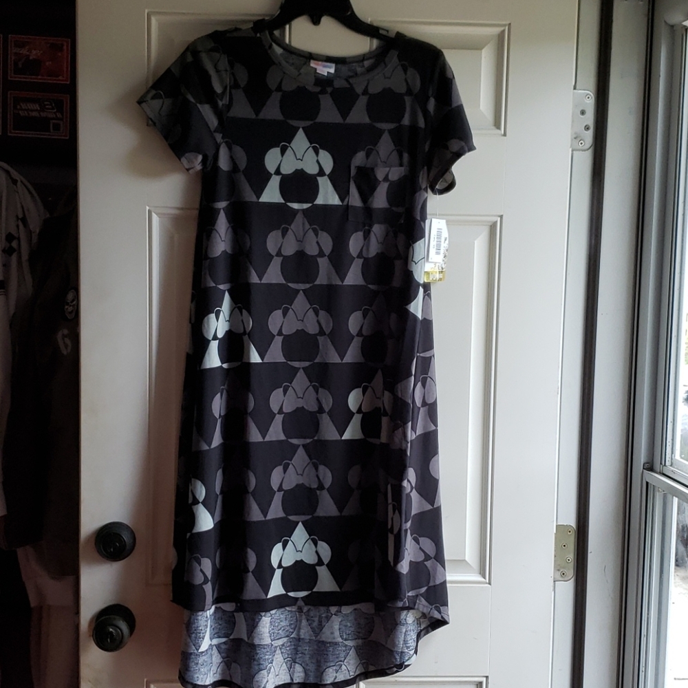 Lularoe Micky Mouse sz XS dress Disney black gray